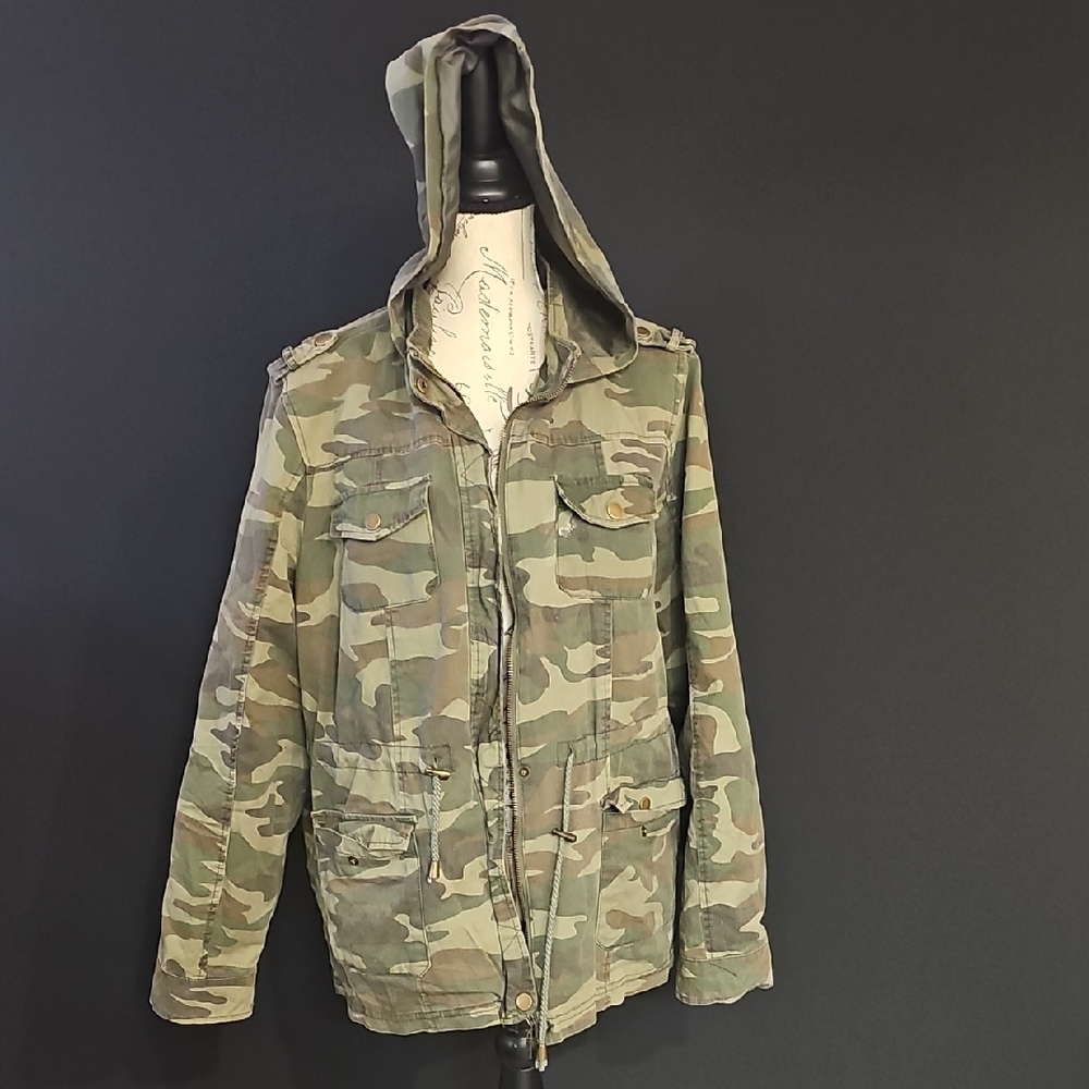 New Look Men's Green Camouflage Field Jacket